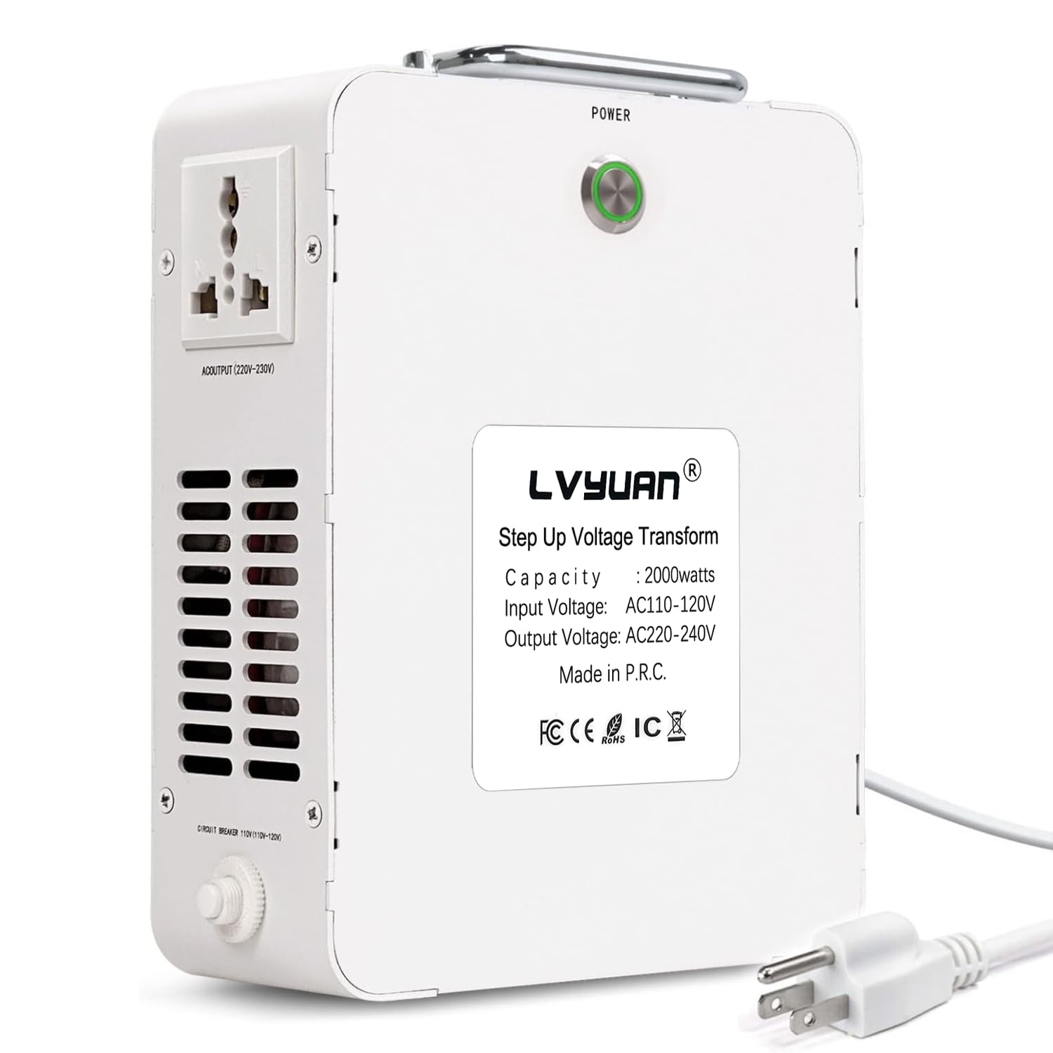 Amazon.com: LVYUAN 2000W Step Up Transformer 110/120V to 220/240V
