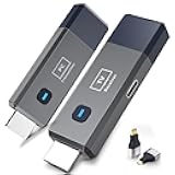 Wireless HDMI Transmitter and Receiver 165ft/50m Extender 4K Decode Input 1080P Output Plug&Play Low-Latency Dual-Band 2.4G/5.8G for Video and Audio to Monitor from PC/Projector/TV Box