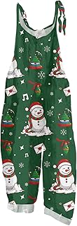 Christmas Jumpsuit Women One Piece Elegant Rompers Jumpsuits Strap Overa...