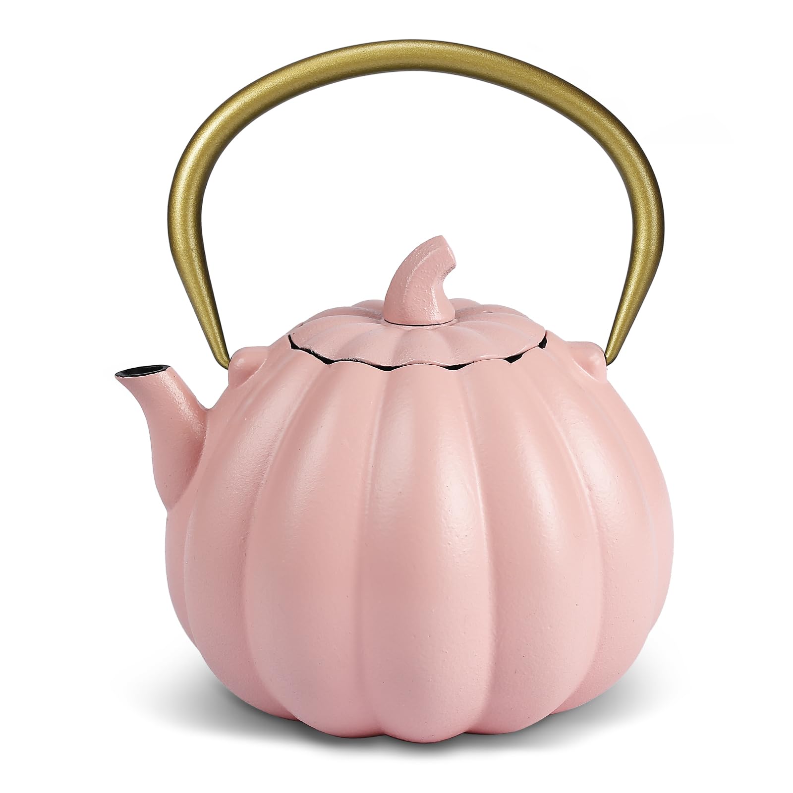 Amazon.co.jp: VICSKY ピンクパンプキン鋳鉄ティーポット - かわいい