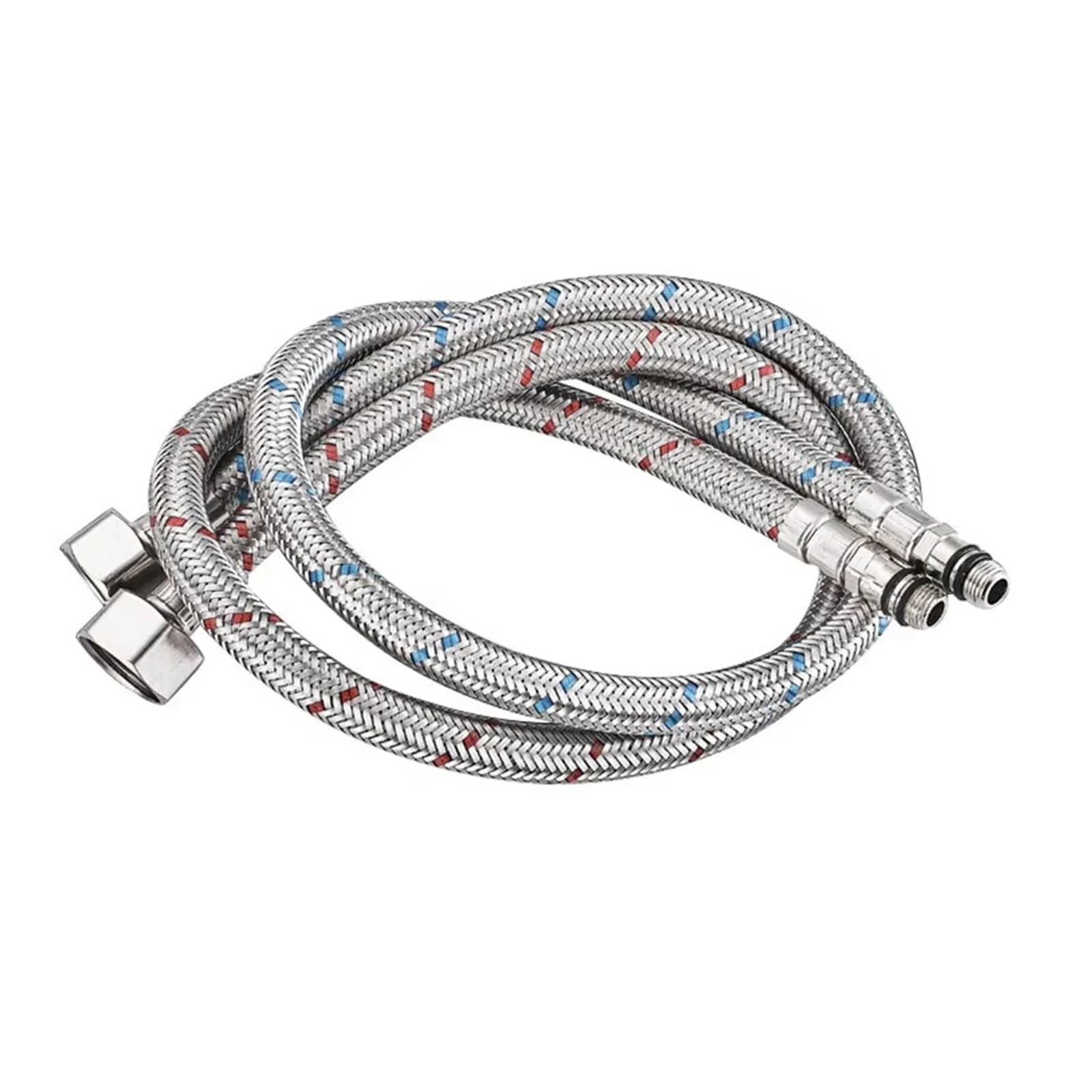 Tuyau d'entrée tissé en acier inoxydable, 1 paire, chaud/froid