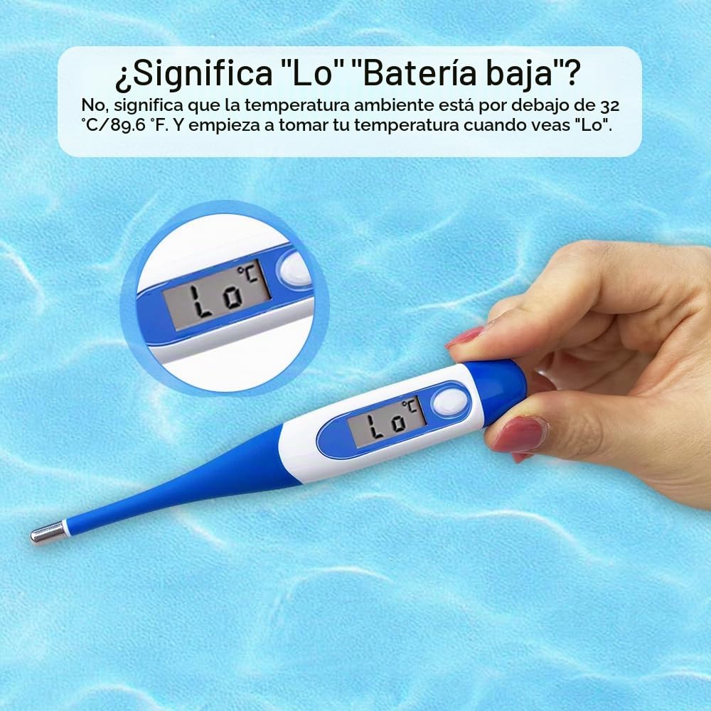 Berrcom Termómetro Digital Flexible para Adultos y Niños, Termómetro Bucal y Antebraquial Termómetro Médico Impermeable con Alarma de Fiebre