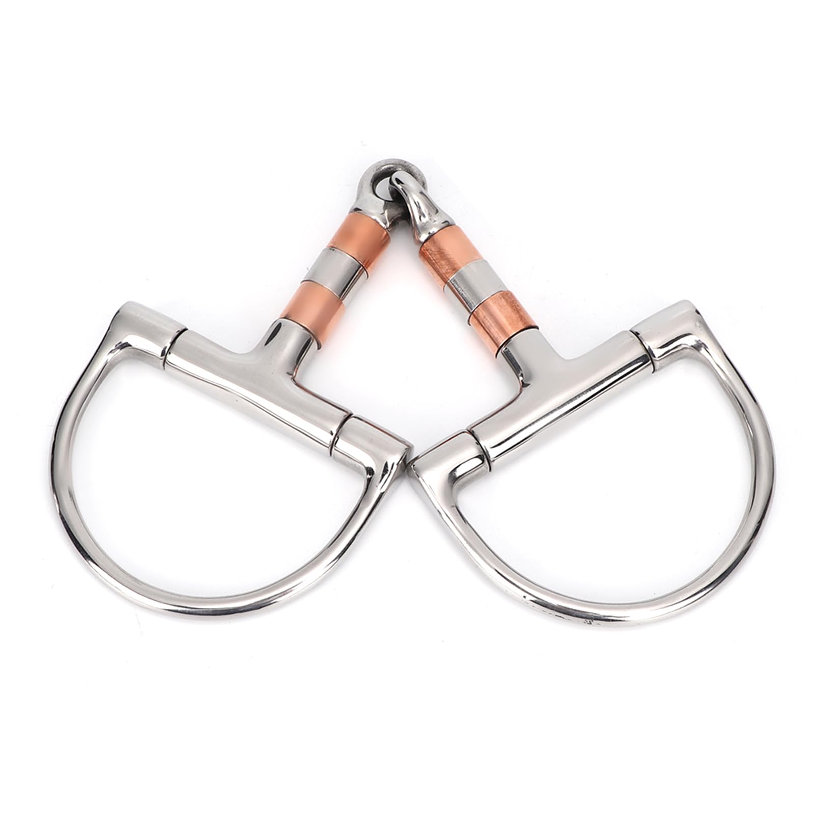 Gavigain Stainless Steel Dee Bit Snaffle Tool for Horse Mouth with Copper & SS Rollers