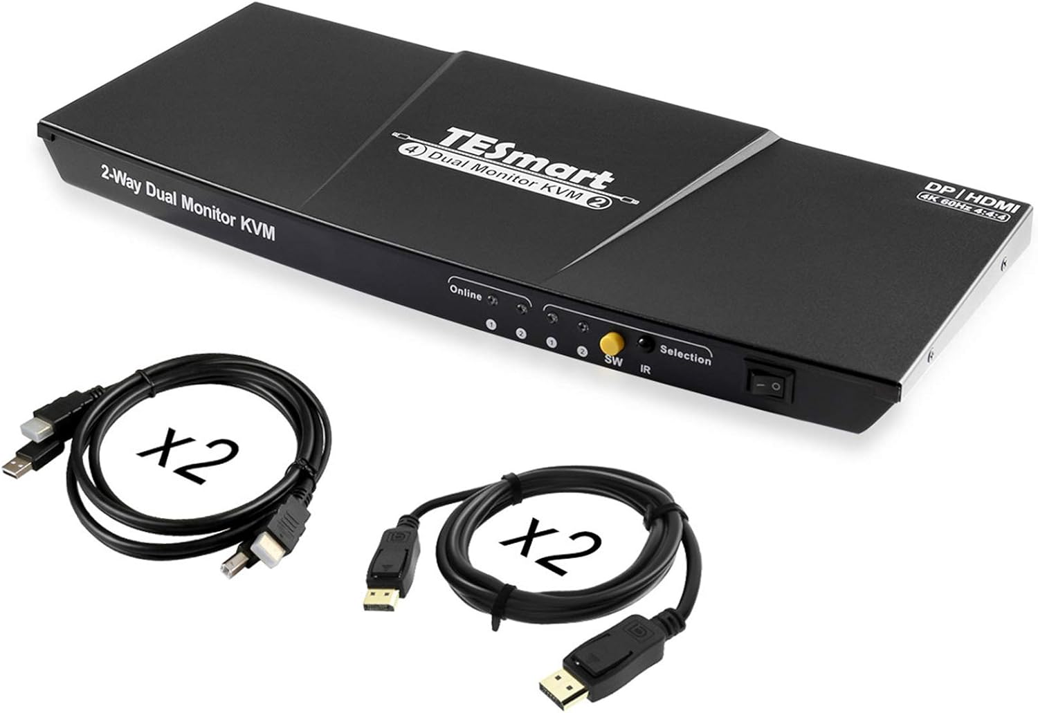 Amazon.co.jp TESmart KVM Switch Dual Monitor DisplayPort HDMI Switcher