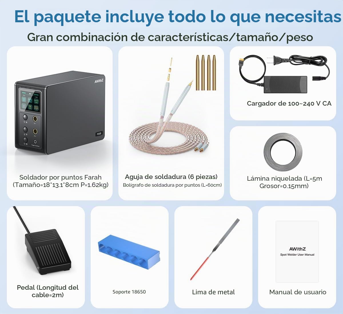 14.6KW Soldador de Puntos con Batería con condensador Farad, soporta soldadura de cobre/níquel puro/chapas revestidas de níquel, para 18650, LiFePO4 batería de litio