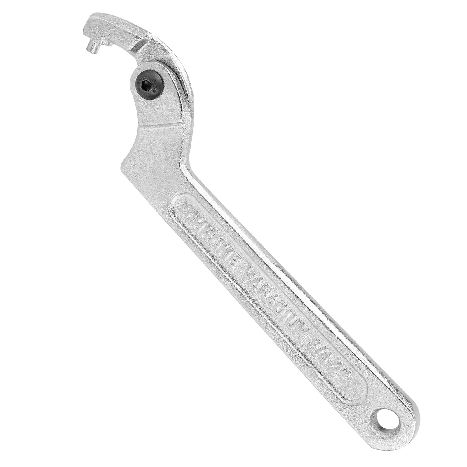 Adjustable C Spanner Hook Wrench — 3/4"-2" (19-51mm) Chrome Vanadium Steel — Pin Spanner Wrench with Round Head Suitable for Maintenance of Automobiles, Appliances, and DIY Projects.