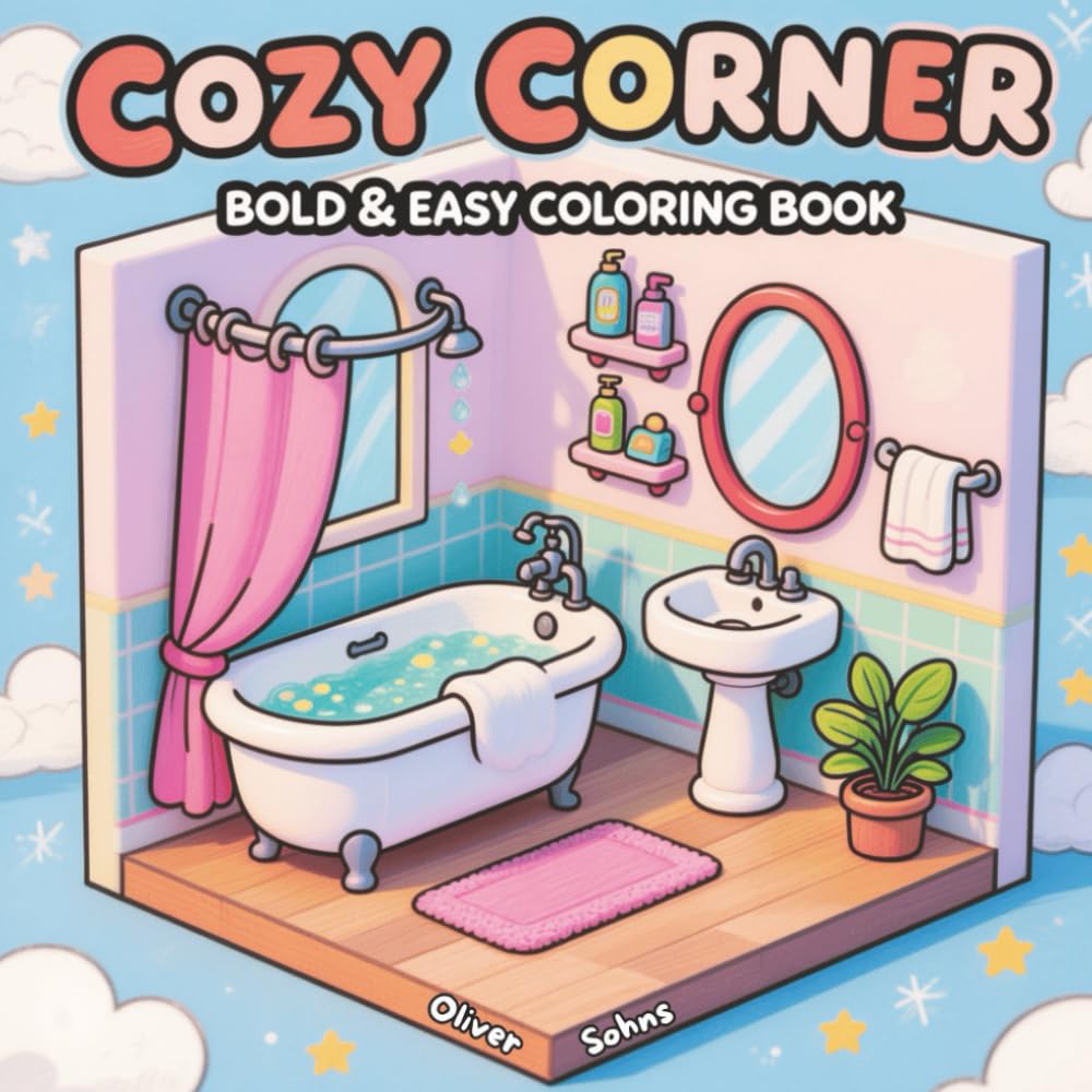 Cozy Corner: Coloring Book for Adults and Teens, Super Cute Designs of Cozy, Hygge Spaces for Relaxation (Cozy Coloring Books)