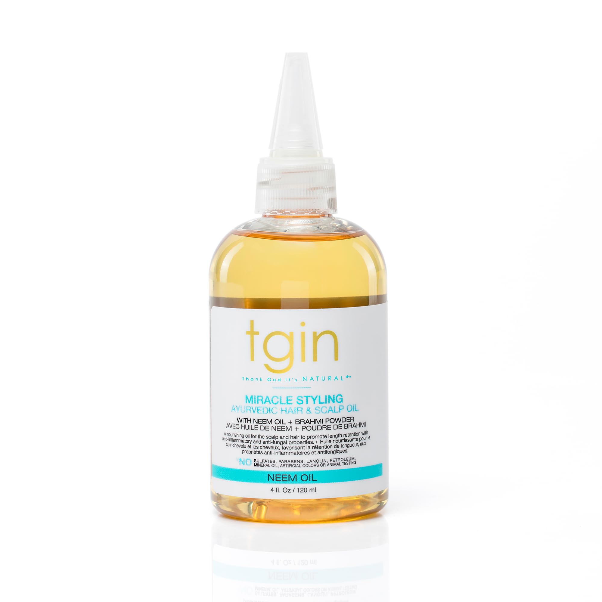 Thank God It's Natural Miracle Styling Ayurvedic Hair & Scalp Oil – Strengthening Herbal Oil Treatment, Nourishes Scalp, Promotes Healthy-Looking Hair & Adds Shine 120 ml