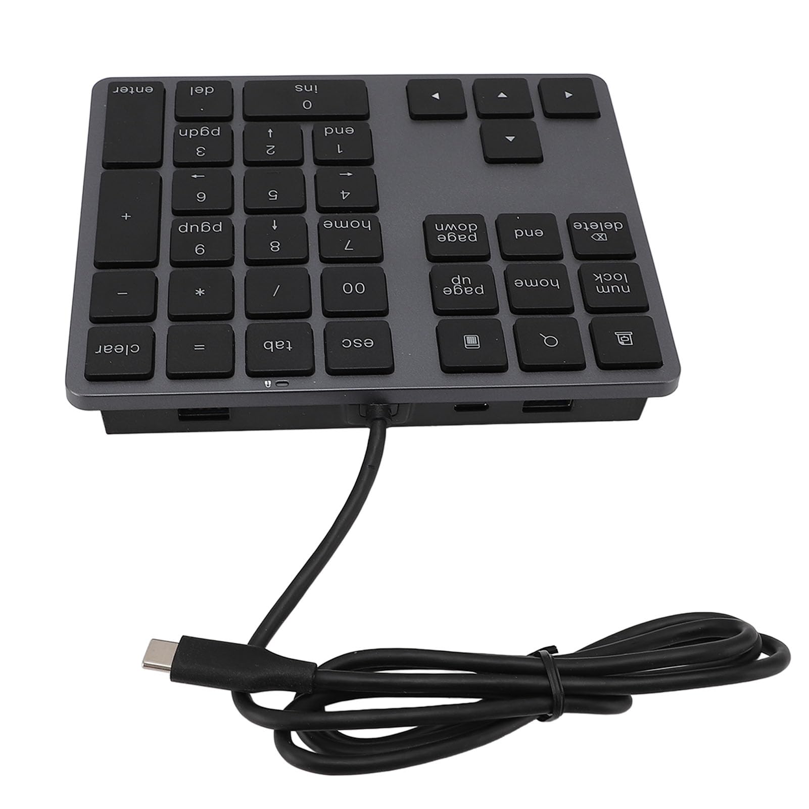 mingzhe Tastierino Numerico Cablato USB C 34 Tasti Tastiera Esterna con 2 Porte USB 3.0 e 1 Interfaccia di Tipo C per Laptop PC Desktop Immissione Dati Professionisti Materiale ABS