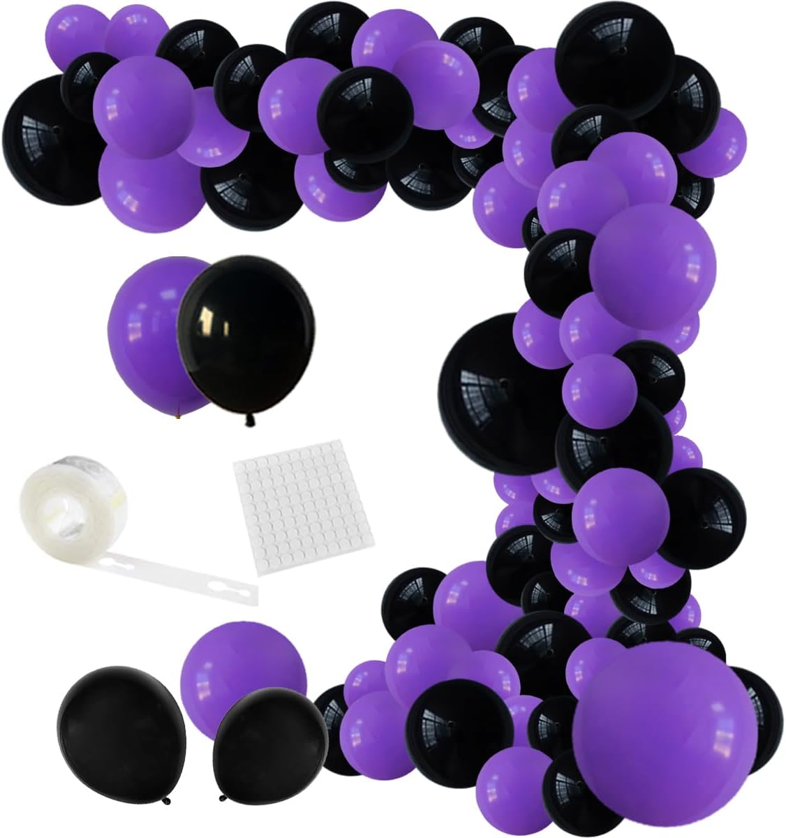 Amazon.com: Purple and Black Balloon Garland Arch Kit, 122PCS Black Purple Party Decoration ...