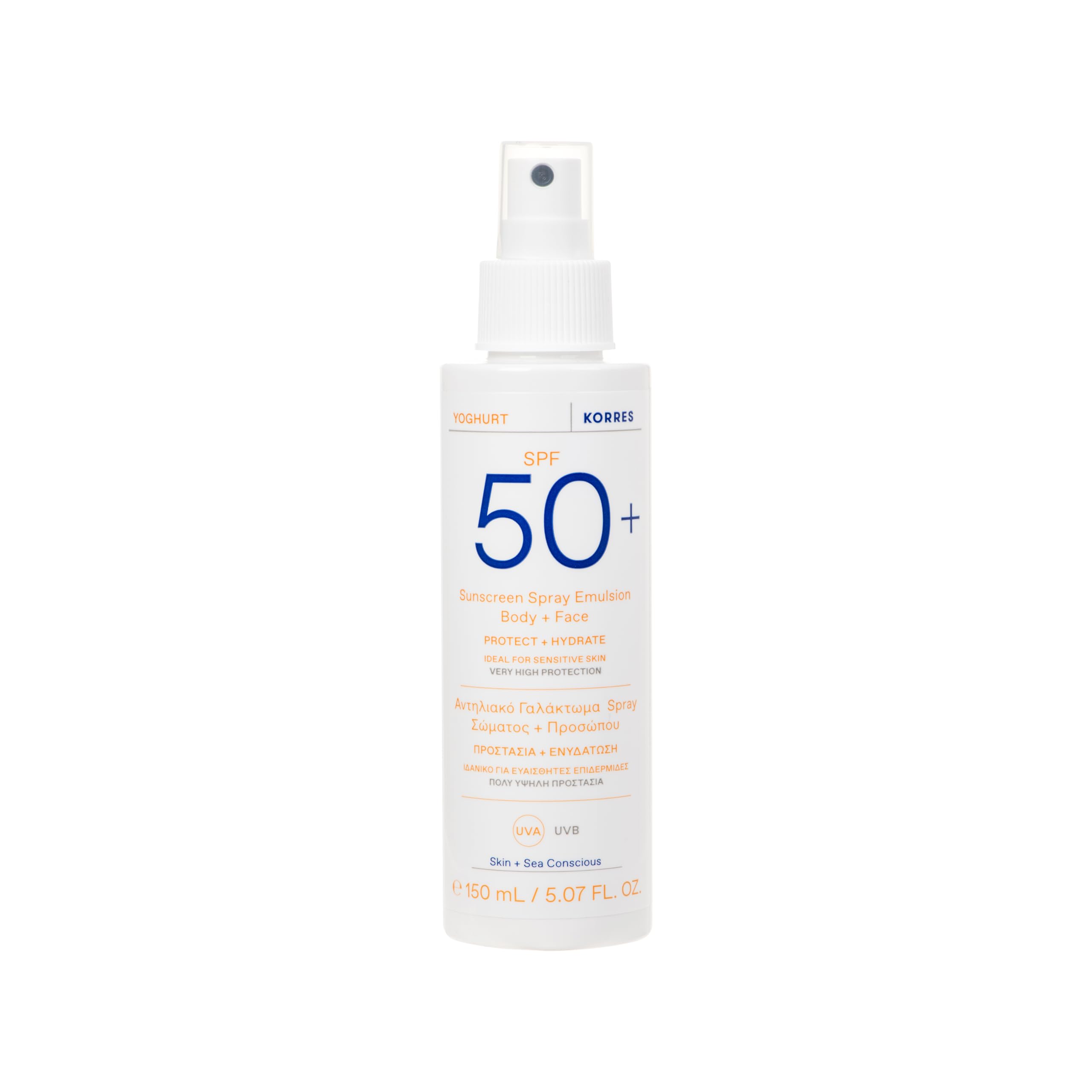 KORRES Yoghurt Sunscreen Spray SPF50+ For Body + Face 150ml
