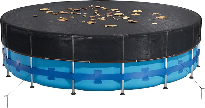 18FT Round Leaf Net Pool Cover for Above Ground Pools, Mesh Pool Cover for Catching Leaves and Debris, Durable Weather Resistant Net Cover with Grommets, Garden Sun Shade Netting Only Cover