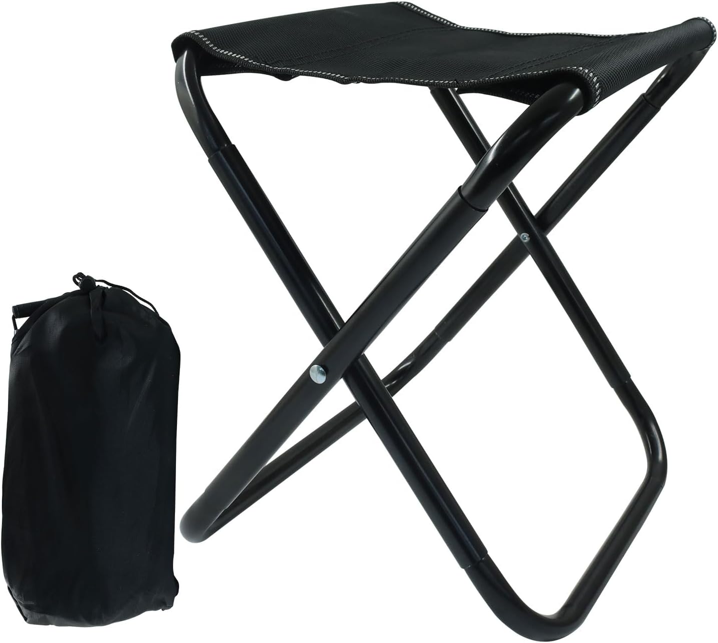 Folding Stool, Portable Camping Stool Collapsible Camp Stool, Lightweight Foot Rest for Adults Gardening Hiking Beach/Fishing