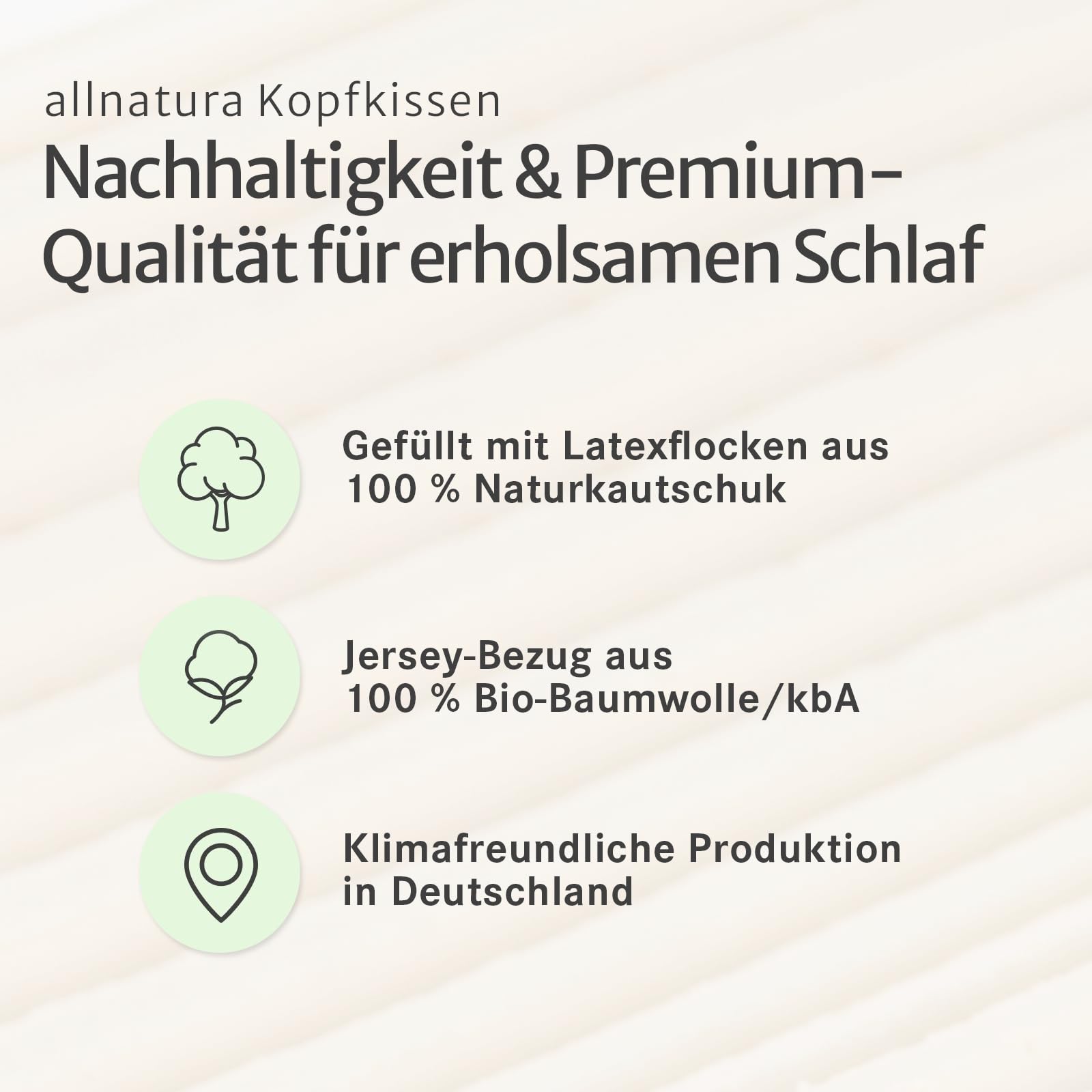 allnatura Schmetterlingskissen-Nackenstützkissen Alata – ergonomisches Butterfly Kissen mit Naturlatex-Flocken – individuell anpassbar & atmungsaktiv – mit waschbarem Bio-Bezug – Made in Germany