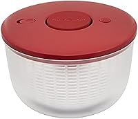 KitchenAid 7.43 Quart Salad Spinner Empire Red - One-Handed Pump, Removable Colander Bowl, Non-Slip Base