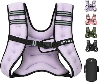 Weighted Vest 5lb/8lb/10lb/12lb/15lb/20lb/25lb/30lb Weight Vest Woman Men with Reflective Stripe, Rucking Running Vests for Women Workout Walking Strength Training Weight Loss Fitness Weightlifting
