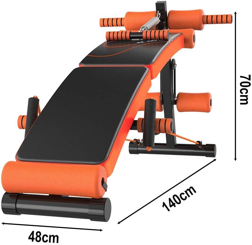 FSunKoFu Adjustable Weight Bench Home Training Gym Weight Lifting Weight Bench Sit-ups Fitness Equipment Home Men and Women Fitness Board Multi-Function Abdominal Artifact Creative Dumbbell Stool