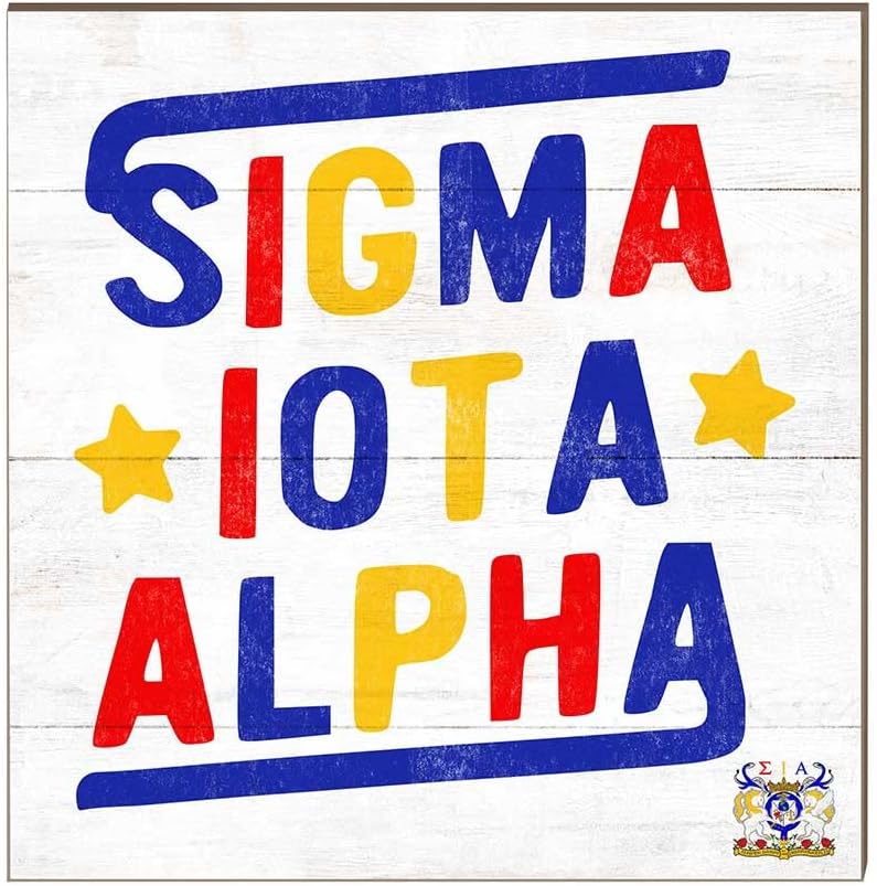 KH Sports Fan Sigma Iota Alpha 10x10 Retro Greek Sign, One Size, Multi
