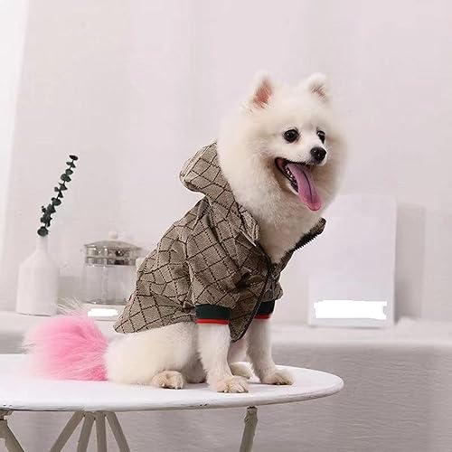 Miniatura 5 de Sudadera con capucha para perro de invierno, ropa de lujo para perro, ropa clásica para mascotas, abrigo de bulldog francés, ropa de cachorro