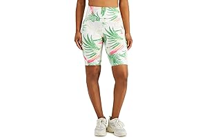 Ideology Women's Activewear Pastel Palms Bike Shorts