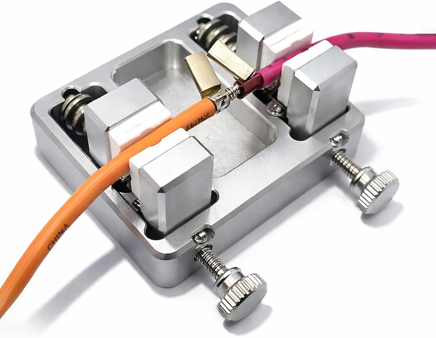 Heavy-Duty Aluminum Welding Clamp with Temperature-Resistant Jaw for Circuit Board Mounting, Adjustable Soldering Wire Clamp