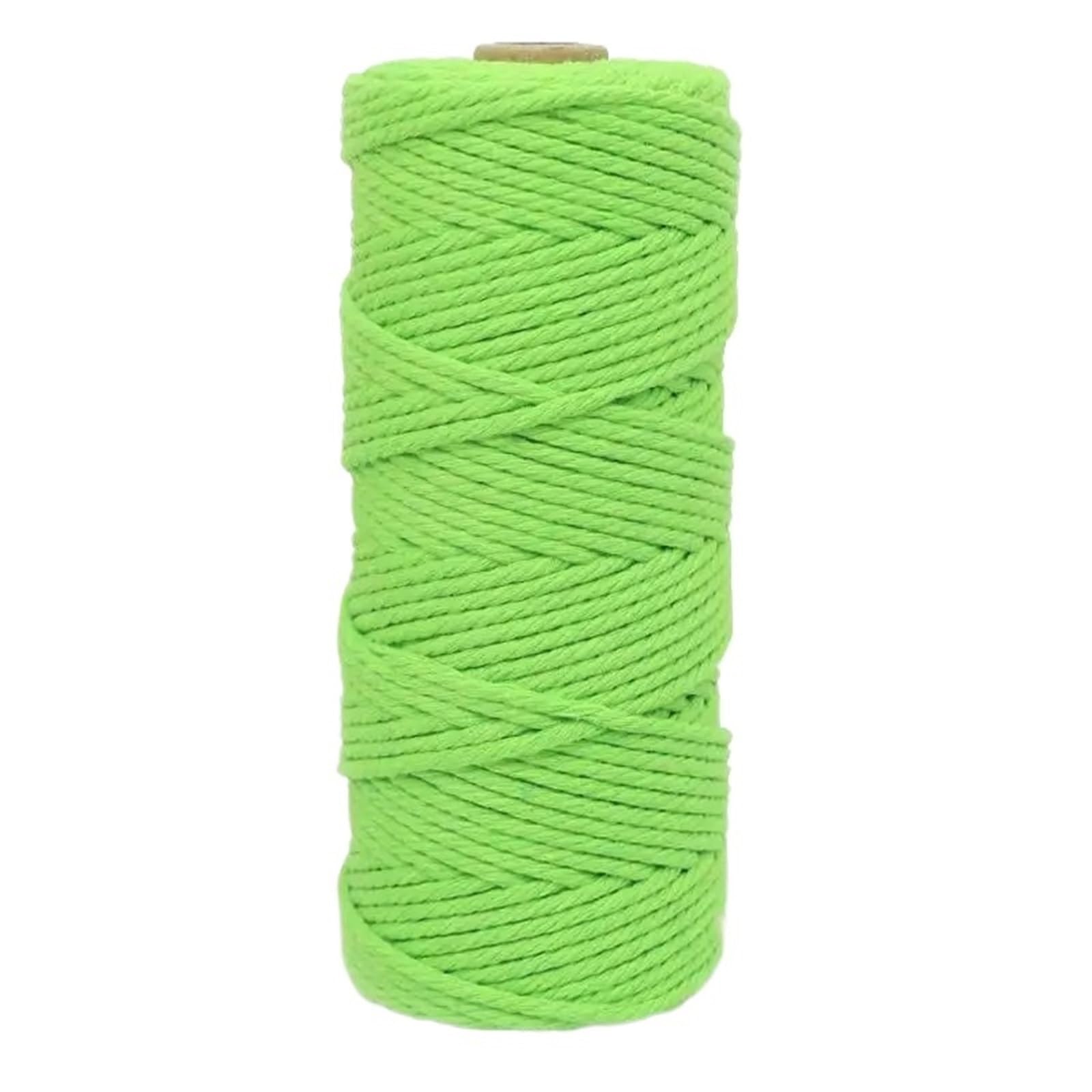 Cotton Macrame Cord 3.0mm-100m Colorful Natural Cotton Macrame Rope Cord for Wall Hanging Plant Hangers Crafts(Color23)