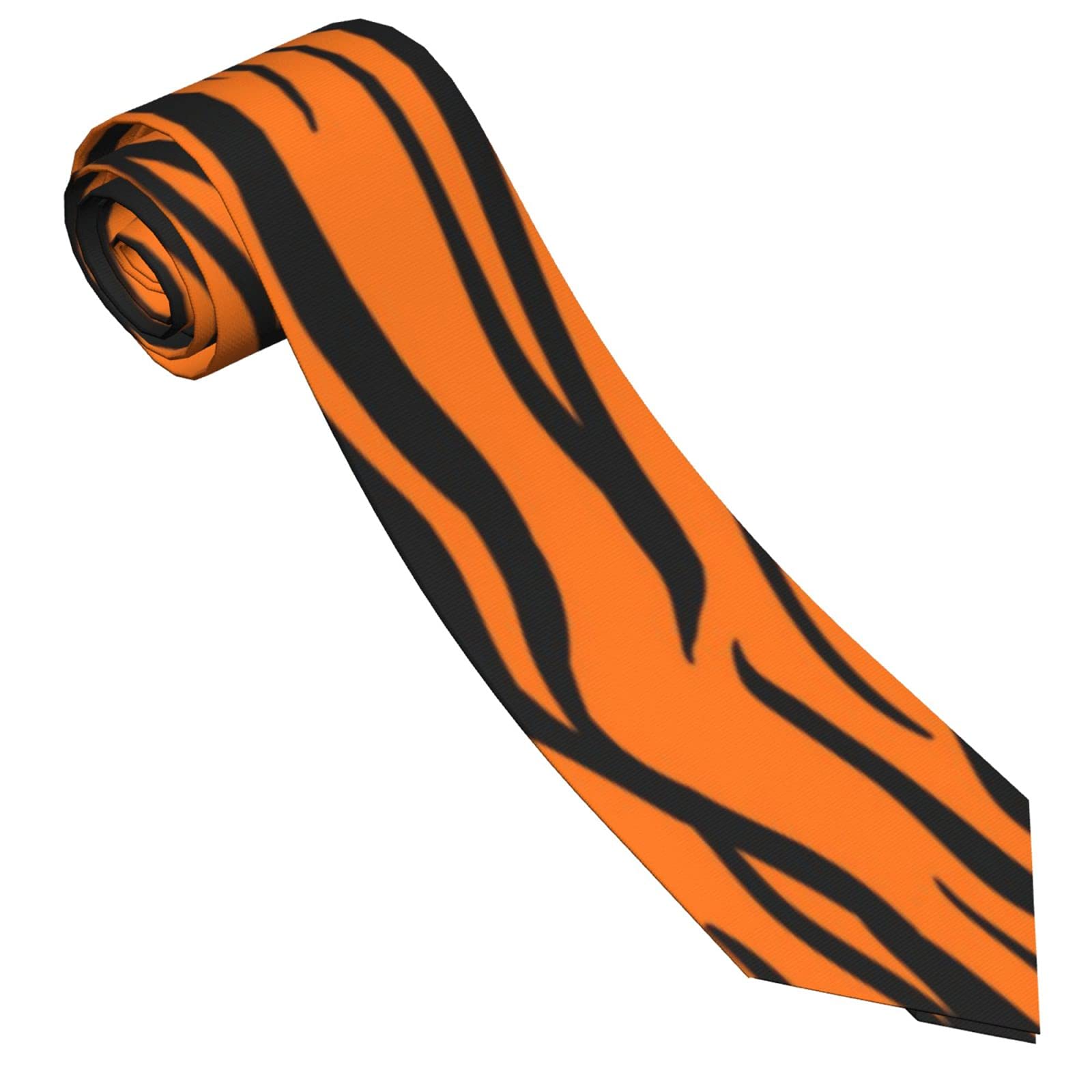 Beeoficepeng Unisex As Picture Mens Ties,Tiger Stripe Tie Skinny,Men's Neckties Business Neckties Suit Tie Soft Wedding Gentleman Formal Tie