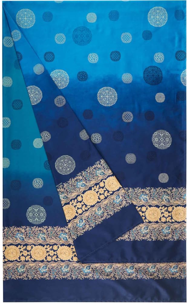 Bassetti PALLAVICINO 9330073 - Foulard de algodón 100% en Color Azul B1, tamaño: 350 x 270 cm