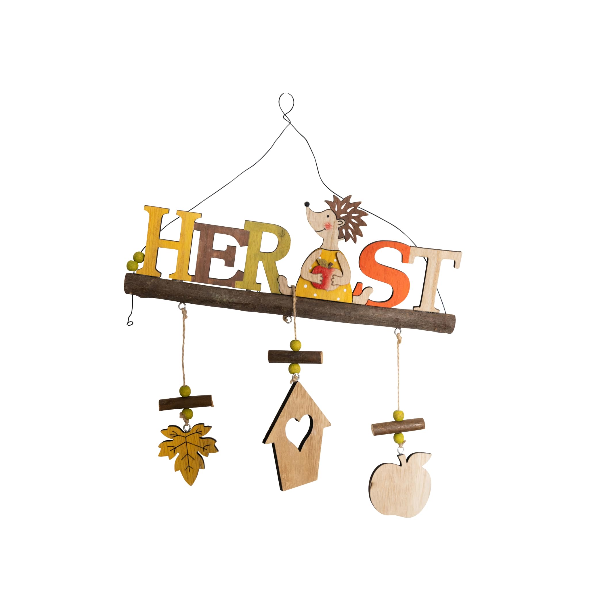 HEITMANN DECO Hanger Autumn Wall and Door Sign, Approx. 28 x 3 x 15 cm, Multi-Coloured