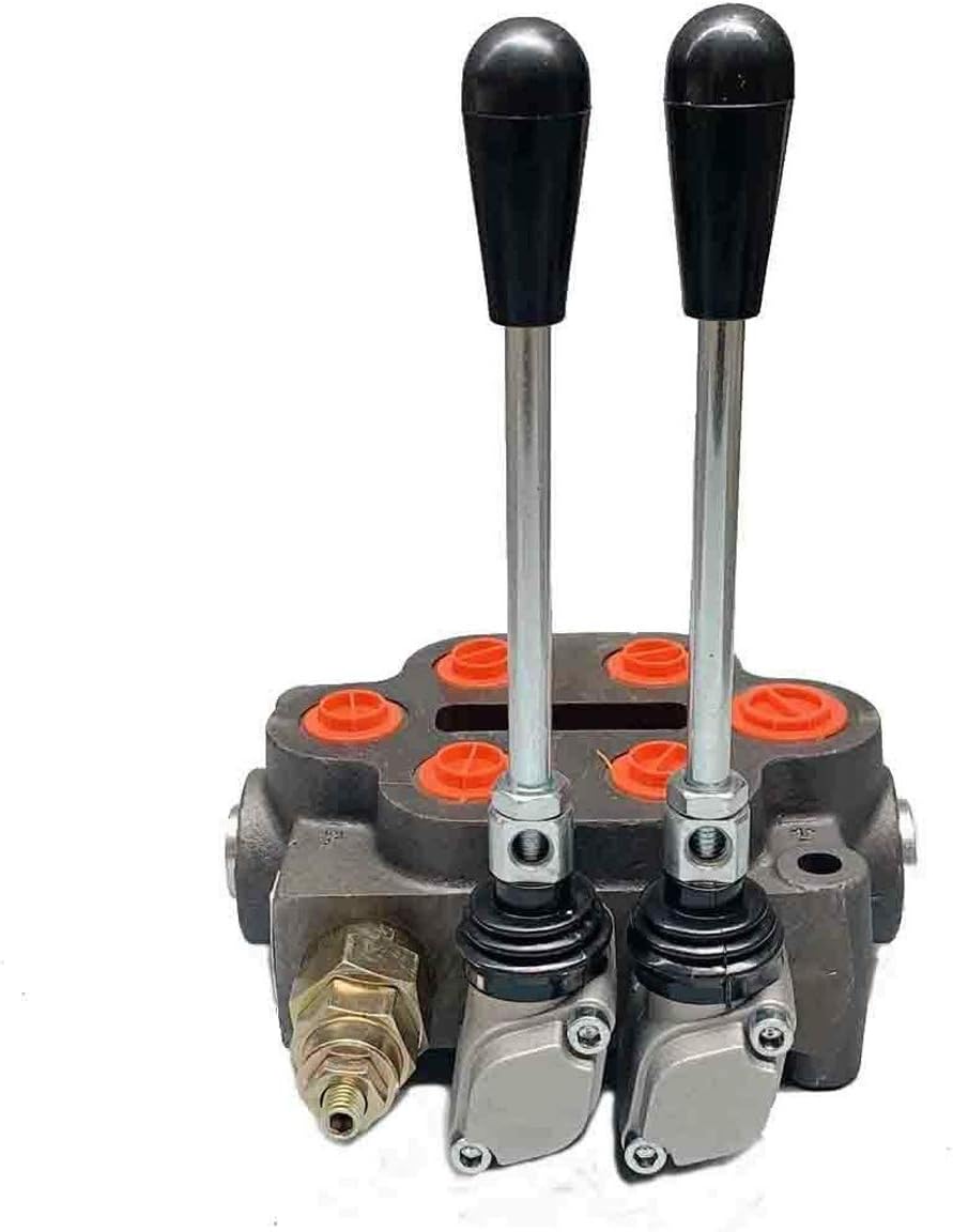 Lfhelper Hydraulic Directional Control Valve 2 Spool 25 GPM/3000 PSI for Small Tractors/Tractors Loaders/Log Splitters