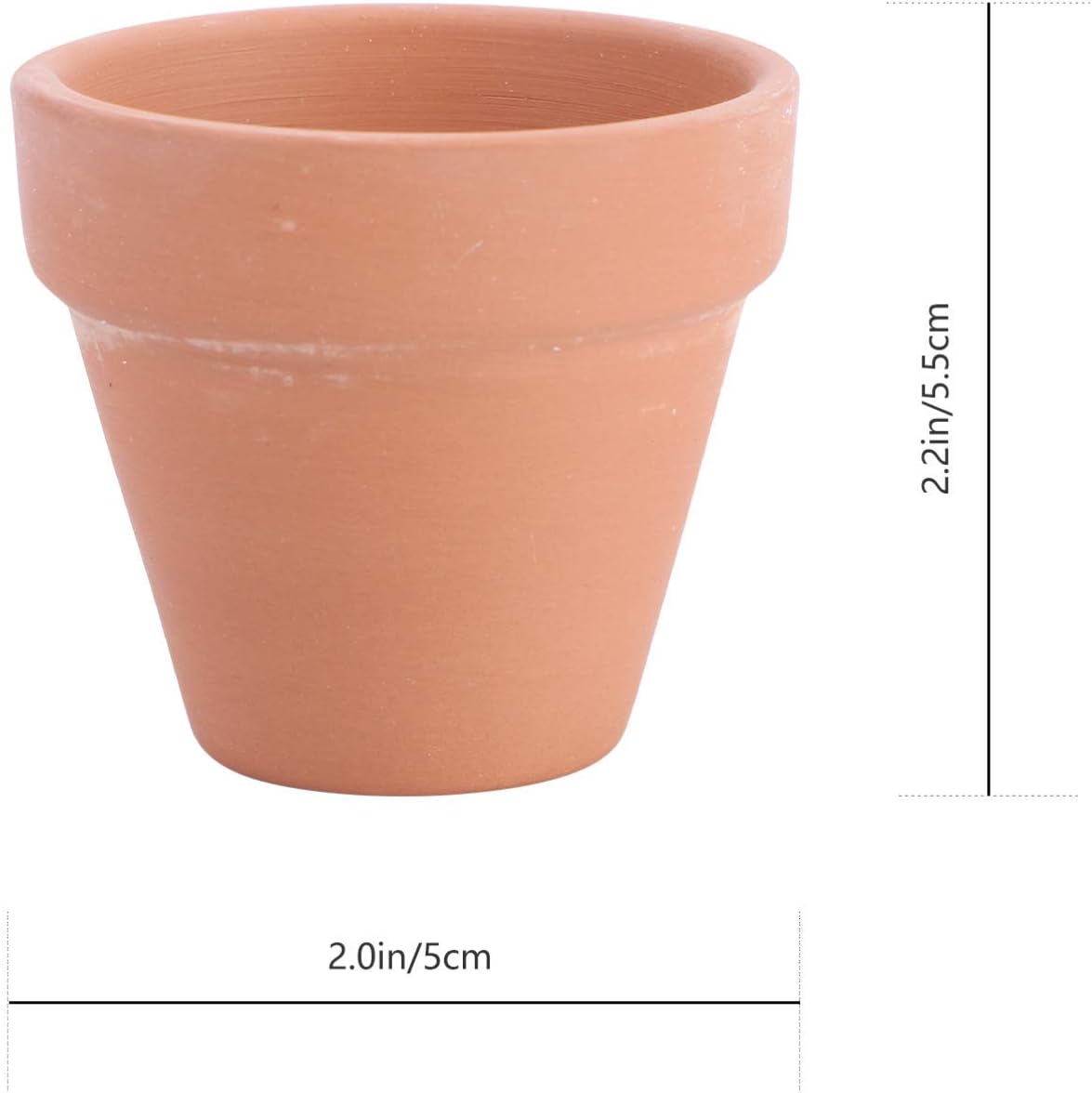 Housoutil 10ピースミニテラコッタ粘土の植木鉢小さな粘土鍋陶器多肉植物プランターポットプラントプランターポット植物保育鍋サボテン花瓶 完成品
