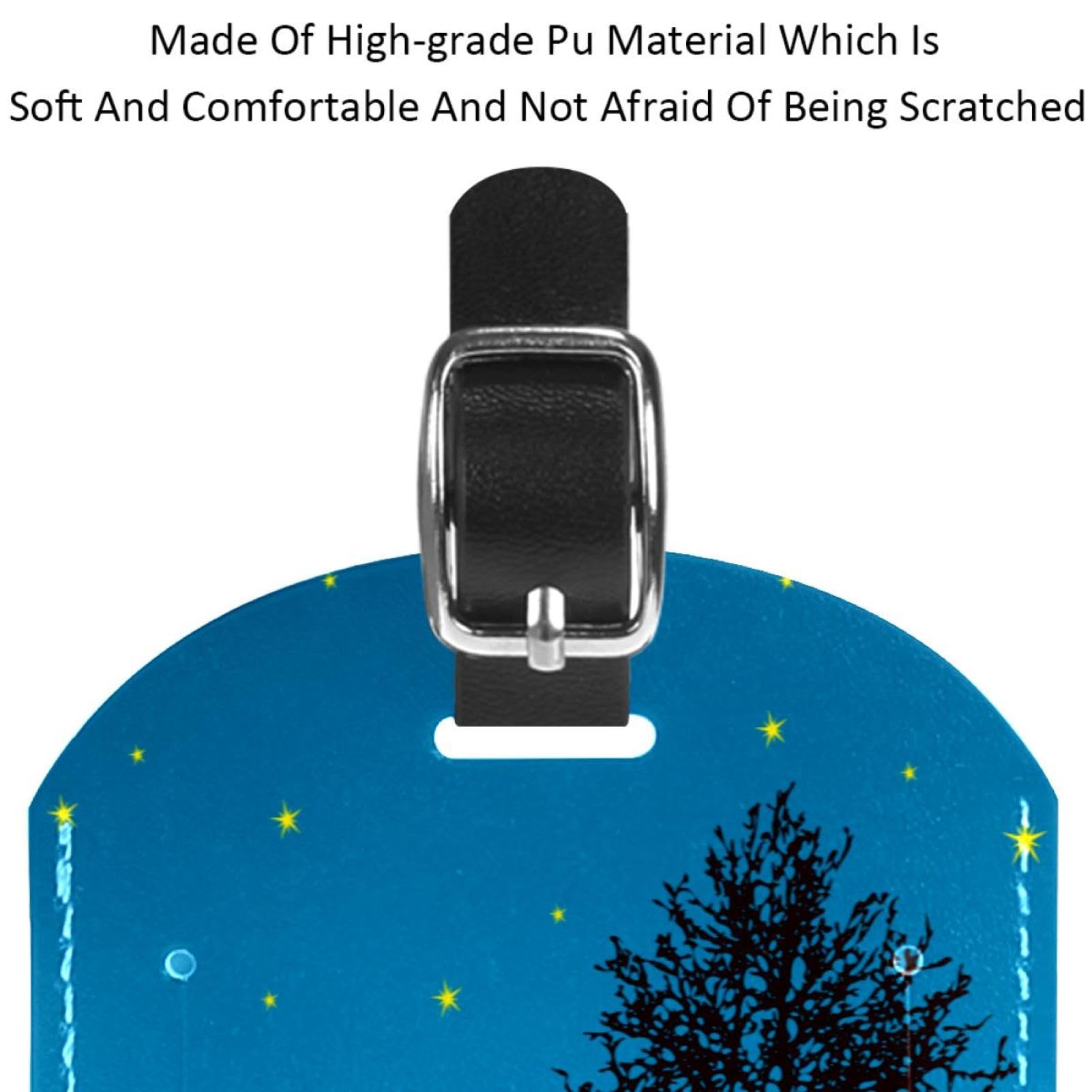 2 Etichette Per Bagagli In Silicone – Blu – Morbide E Resistenti – Con Sportello Per Dati Personali – Per Valigie, Zaini, Borse - 3