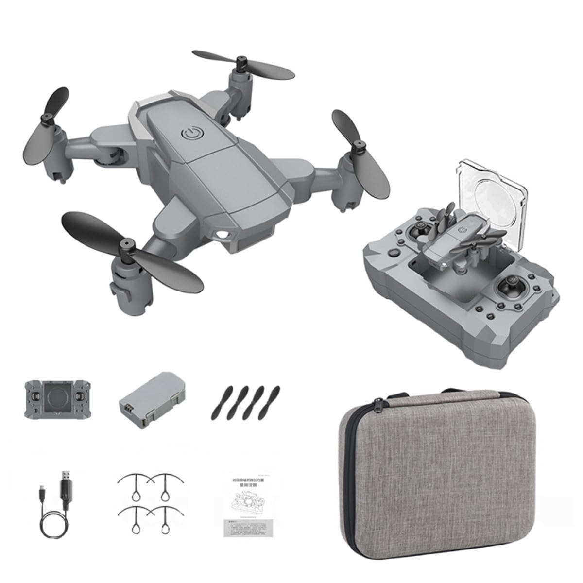 Mini Drone Radiocommandé KY905 Pliable Caméra 4K, 1 Set