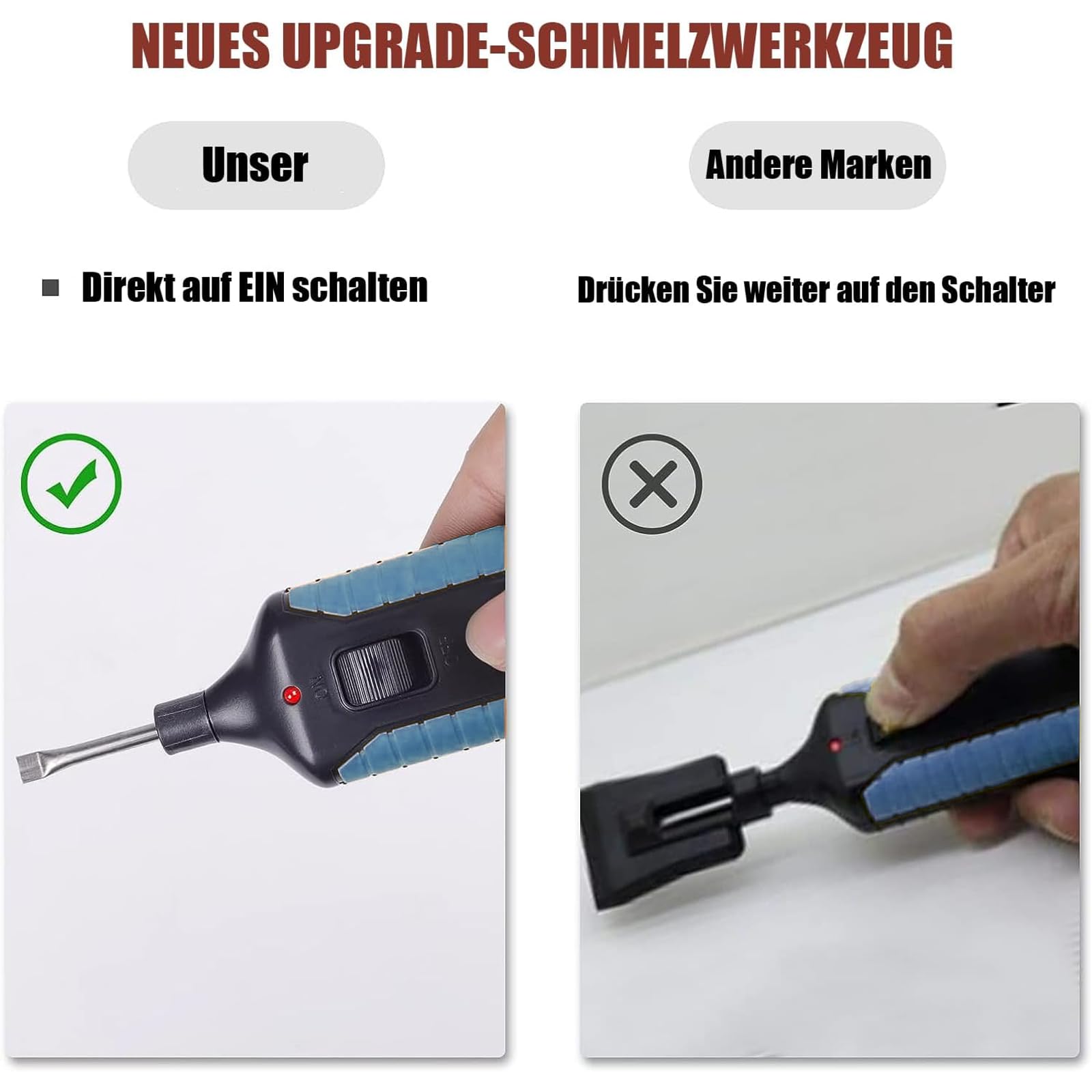 Meltrck Reparaturset für Fliesen & Holz - 11 Versch Farbtöne - Einfache Reparatur von Fliesen Laminat Parkett und Vinylböden,Blau LAW02