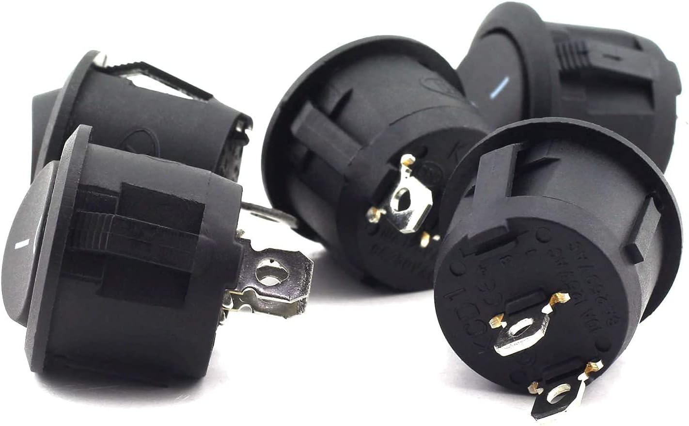 One-Day Sale: Up to 70% Off Magic&shell 5-Pack Round Rocker Power Switch 6A 250V AC 2 Pin 2 Position ON/Off Power Switch SPST Black Button