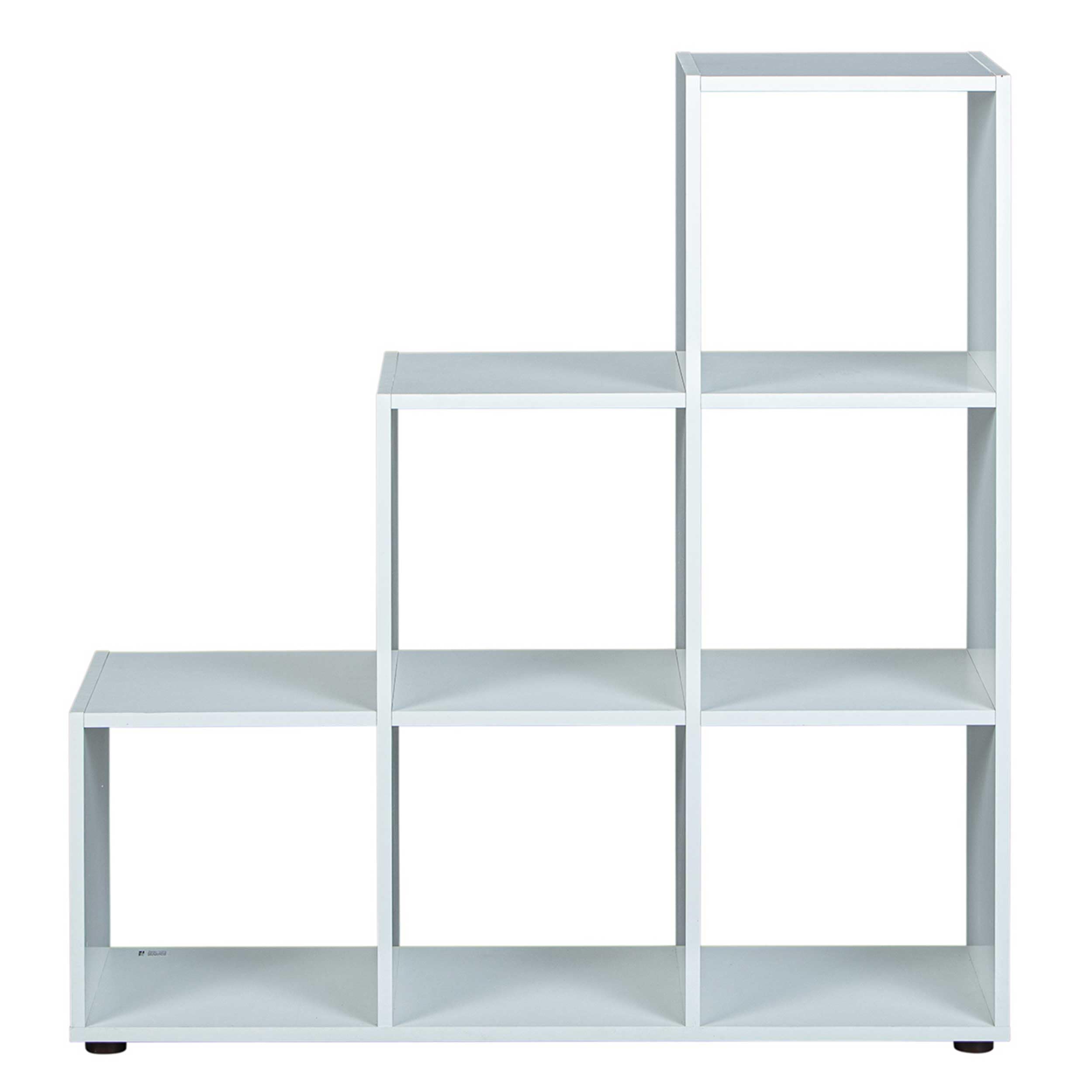 Inter Link - Libreria a 6 cubi - Scaffale con vani a giorno - Divisorio per ambienti - Scaffale a libera installazione - Ripiano per archivi - Melaminico - Compatibile con scatole pieghevoli Winny - Cadore 6