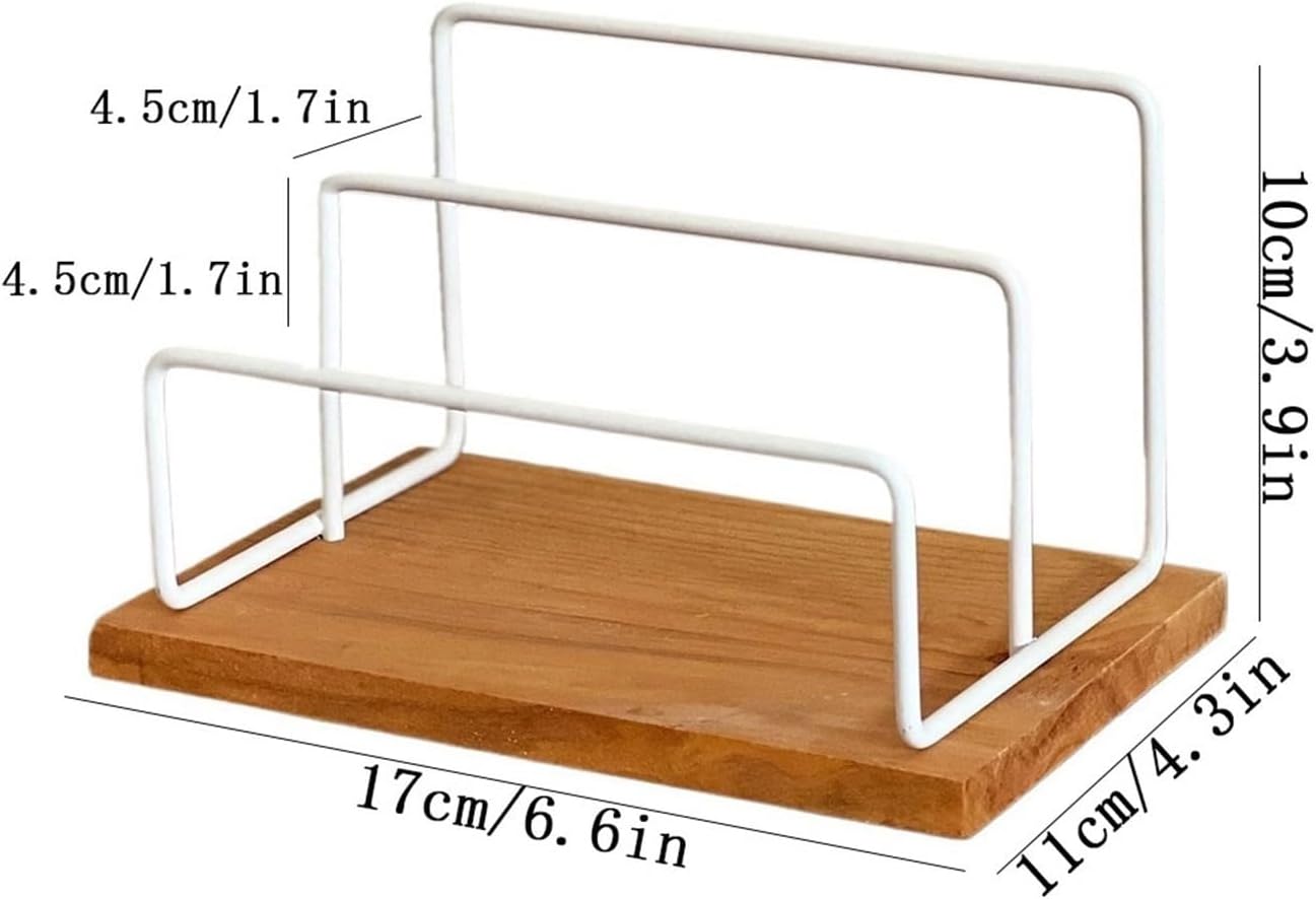 CD Storage Rack Tabletop Wooden Vinyl Record Rack CD Albums Holder with Metal Bracket