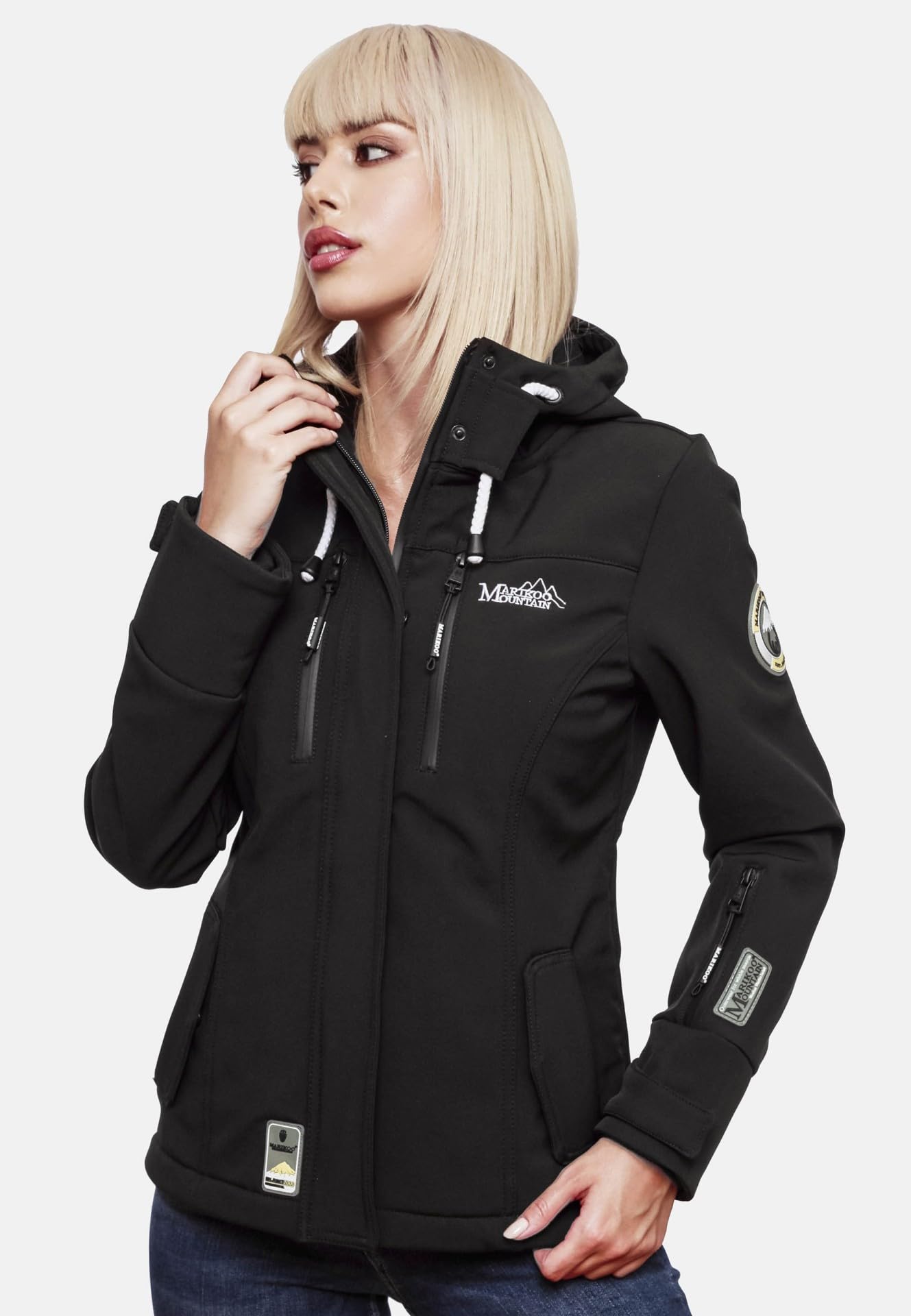 MARIKOO Veste softshell pour femme - Veste d'hiver imperméable - B864