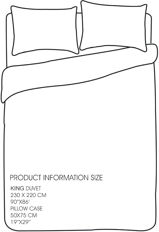 Linen Home King Size Duvet Set Grey - Soft & Breathable Microfibre Kingsize Duvet Cover with 2 Pillowcases, Easy Care Wrinkle Free King Bedding Set of 3 Pcs (King, Grey)