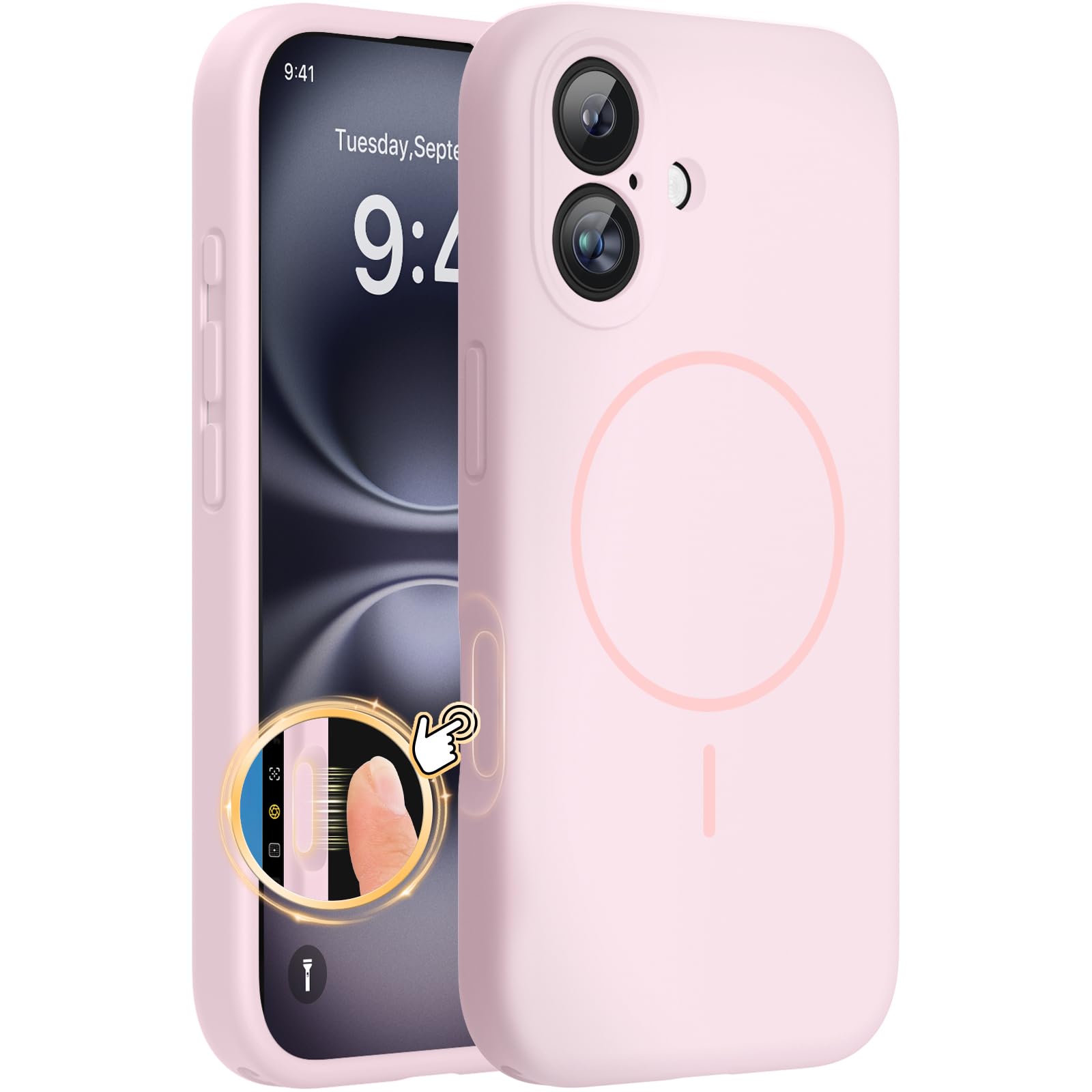 Photo 1 of Miracase Silicone Magnetic Case for iPhone 16 (6.1")