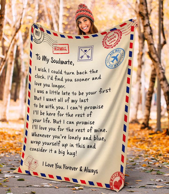 TURMTF Personalised to My Daughter Son Wife Grandma Blanket from Dad
