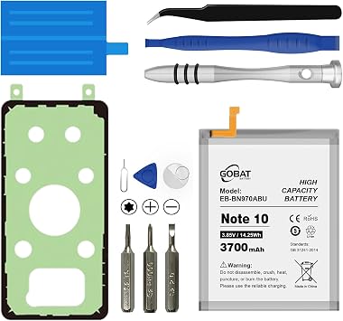 Replacement for Samsung Galaxy Note 10 Battery,3700mAh High Capacity Battery fit for Samsung Galaxy Note 10 Plus Model SM-N970F/DS/U/U1/W/0/DS/N SM-N971U/N with Repair Tool Kits,EB-BN970ABU