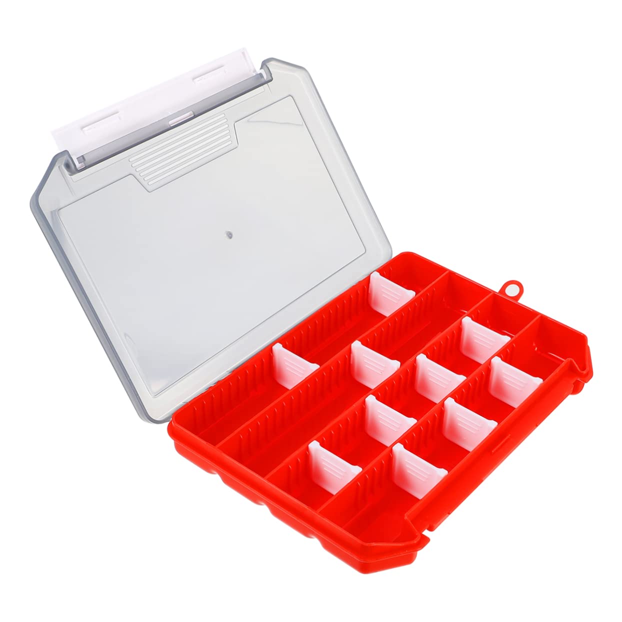 Garneck Fishing Tackle Organizer Box Multifunctional Plastic Bait Storage Case with Transparent Lid for Floats and Terminal Tackle Durable Fishing Accessory for Neat Storage