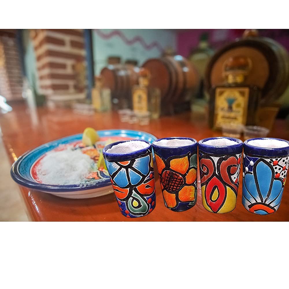Buy Talavera Shot Glasses Set of 4 Authentic Mexican Tequila Shot