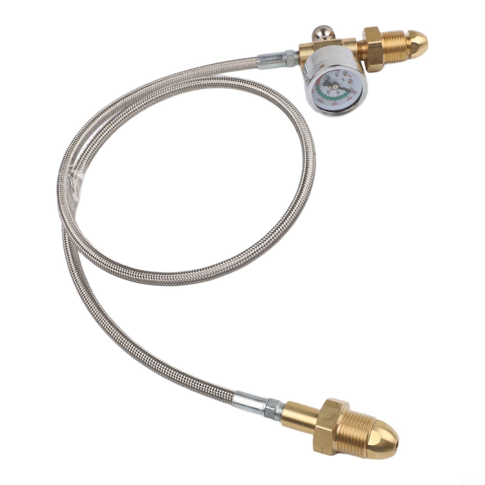 Manguera adaptadora de transferencia para estación de llenado BS 341 No. 3 UK para cilindro ARGON - G 5/20.3 cm RH a G 5/20.3 cm RH línea de recambio con para acero inoxidable trenzado, manguera de