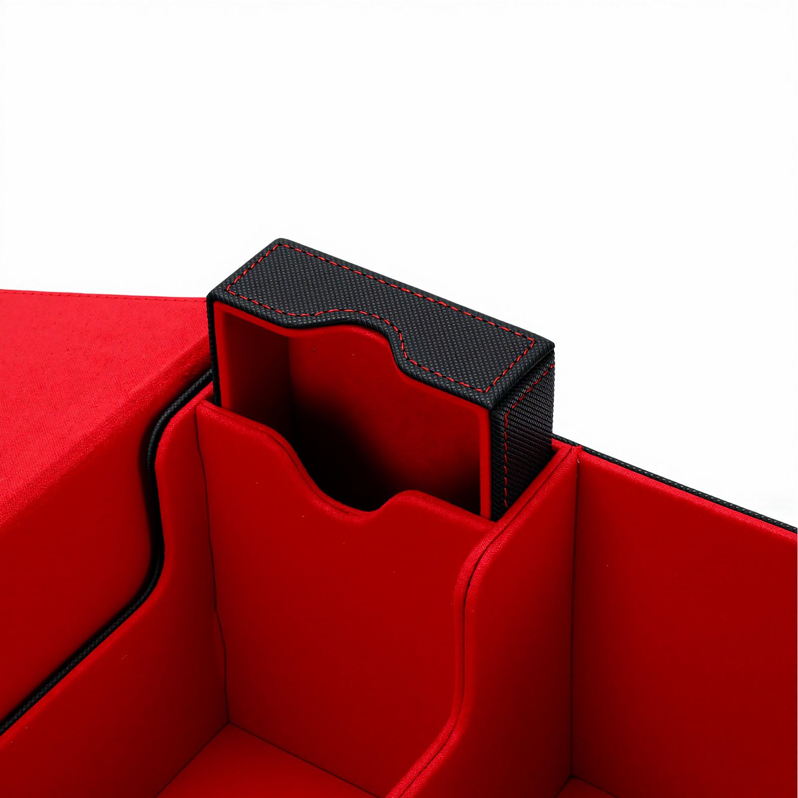 Qcwwy Caja de Almacenamiento para Tarjetas Coleccionables, Soporte para Baraja de 4 Filas de Cuero PU, Capacidad sin Mangas 3200 Plus, Forro de Franela con Cierre Magnético, para Colección de (#1)