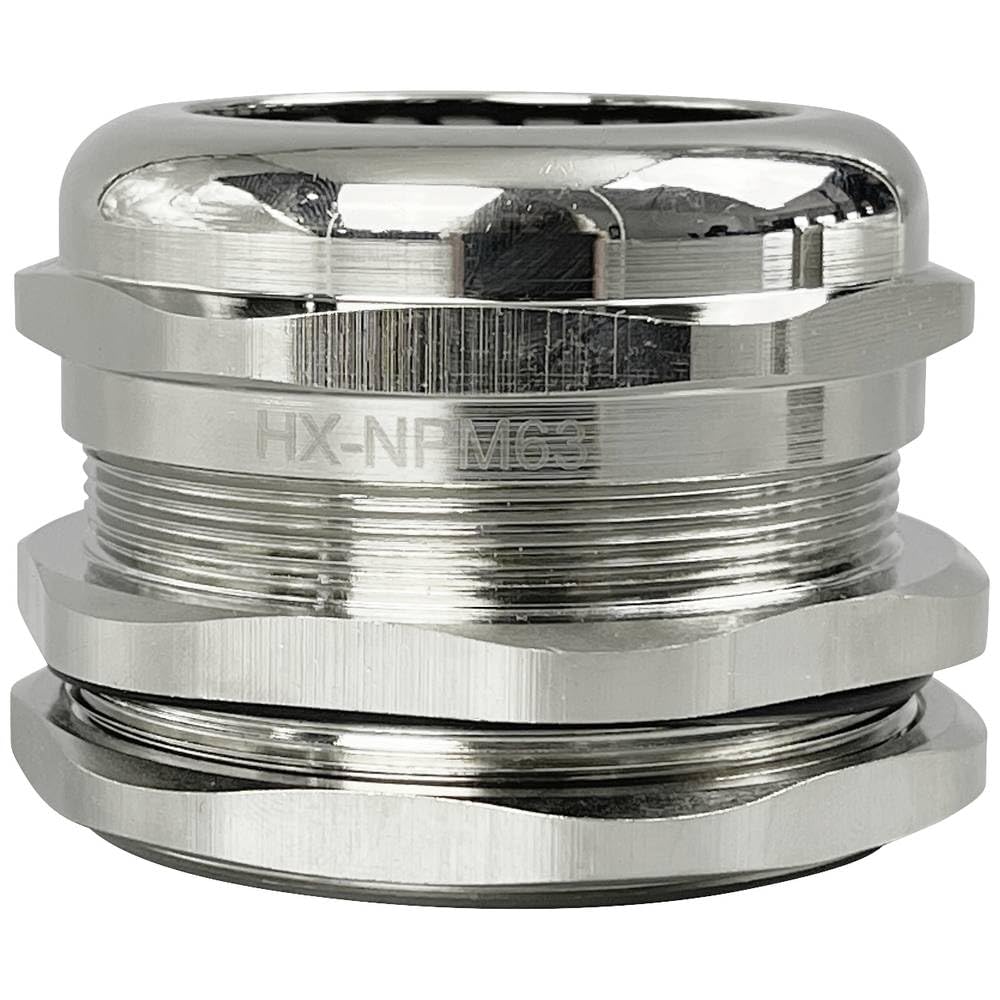 TRU COMPONENTS TC-10302860 - Prensaestopas de cable M63 (latón niquelado) y metal, 1 unidad
