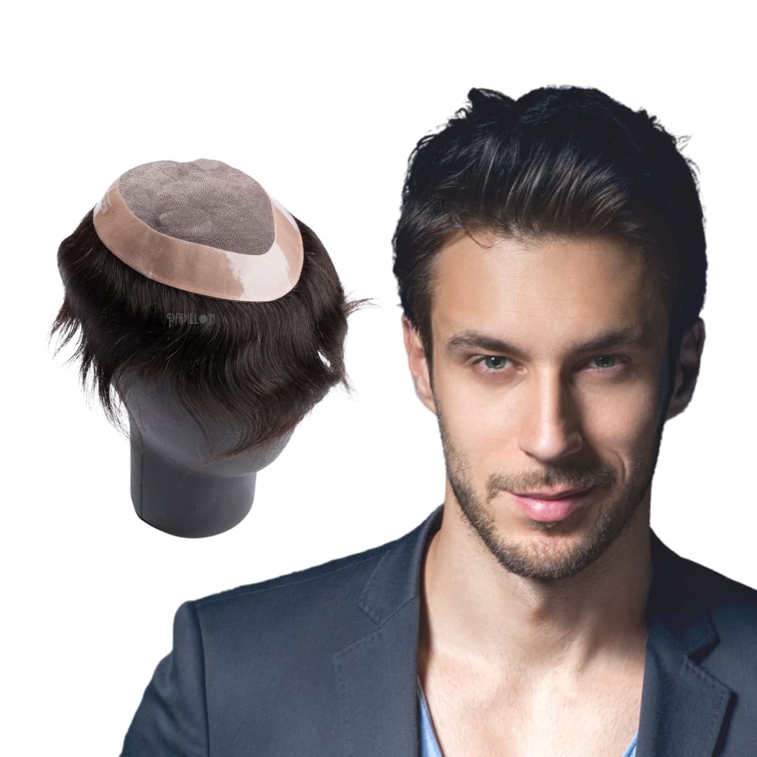 MAHAGANPATI CREATIONS Hair Patch for Men 9x6ModelMonofilament100