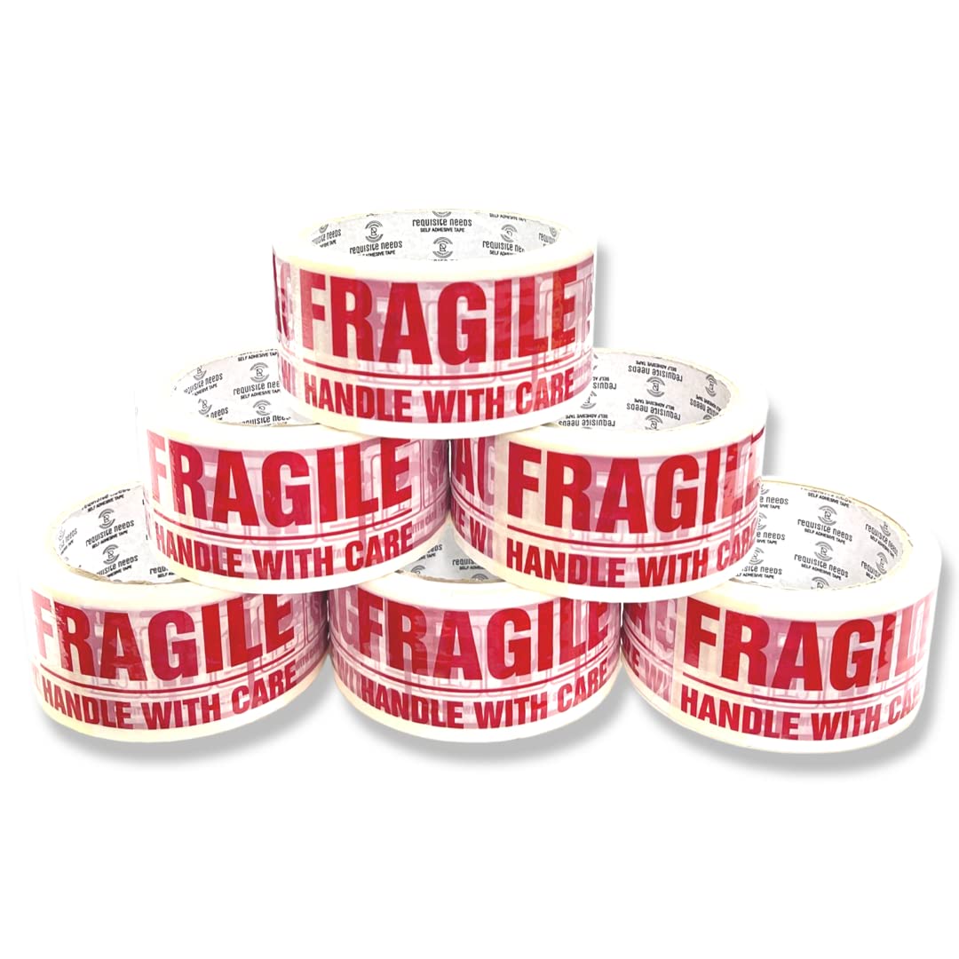 Buy REQUISITE NEEDS Fragile Packing Tape 6 Rolls Per Pack 48mm x 66m