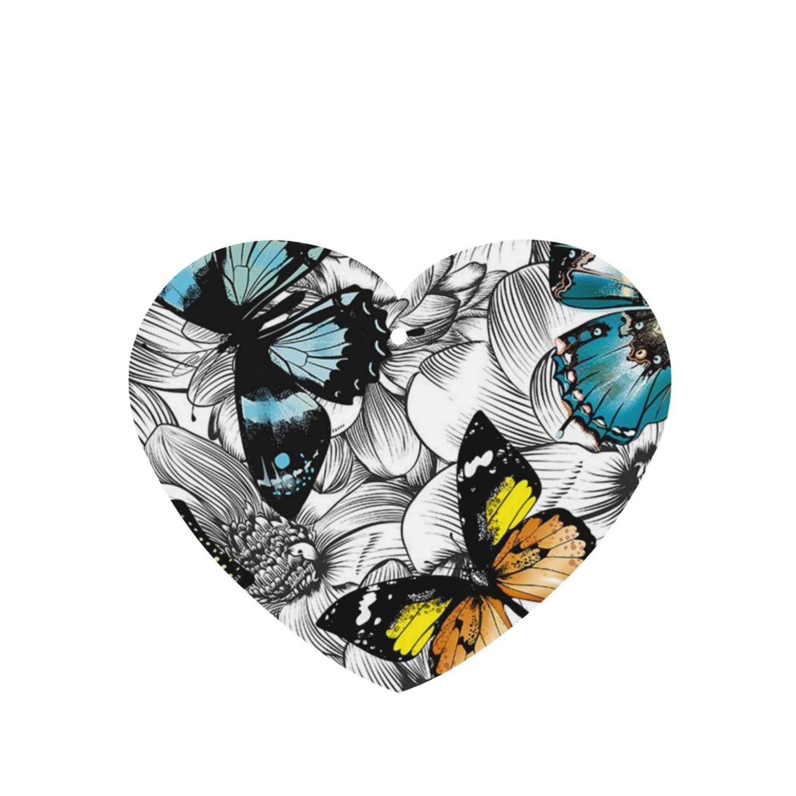 Deodorante per auto, 4 pezzi, diffusore di farfalle, decorazione per auto, con 4 pastiglie profumate, accessori per auto per console centrale e uscita